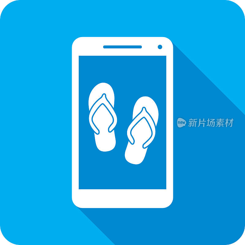 Flip Flop智能手机图标剪影